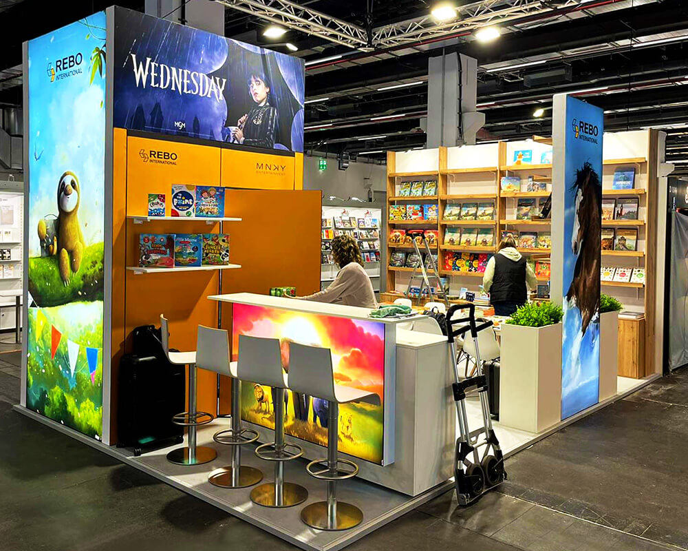 Standbouw voor Rebo Op Buchmesse 2023, Frankfurt
