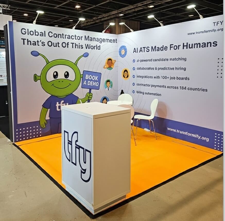 Standbouw voor Transformify op UNLEASH World Expo 2025, Parijs